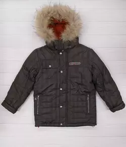 Куртка мал. Сірий/коричневий зима 2207 DANILO