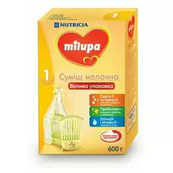 Нутриція "Milupa" молочна суміш 600гр №1 (2023.02.17, 12.2-18-3/24031, 17.02.2023) 5495 MILUPA