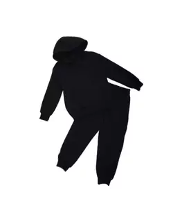 Спортивний костюм утеплений NIKE уни. чорний тринитка з начосом ДКХ-532 Афродита