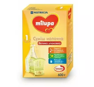 Нутриція "Milupa" молочна суміш 600гр №1 (2023.02.17, 12.2-18-3/24031, 17.02.2023) 5495 MILUPA